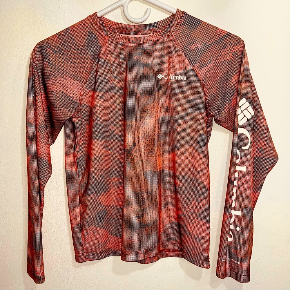 Boys Columbia PFG Long Sleeve Shirt, M (10-12)